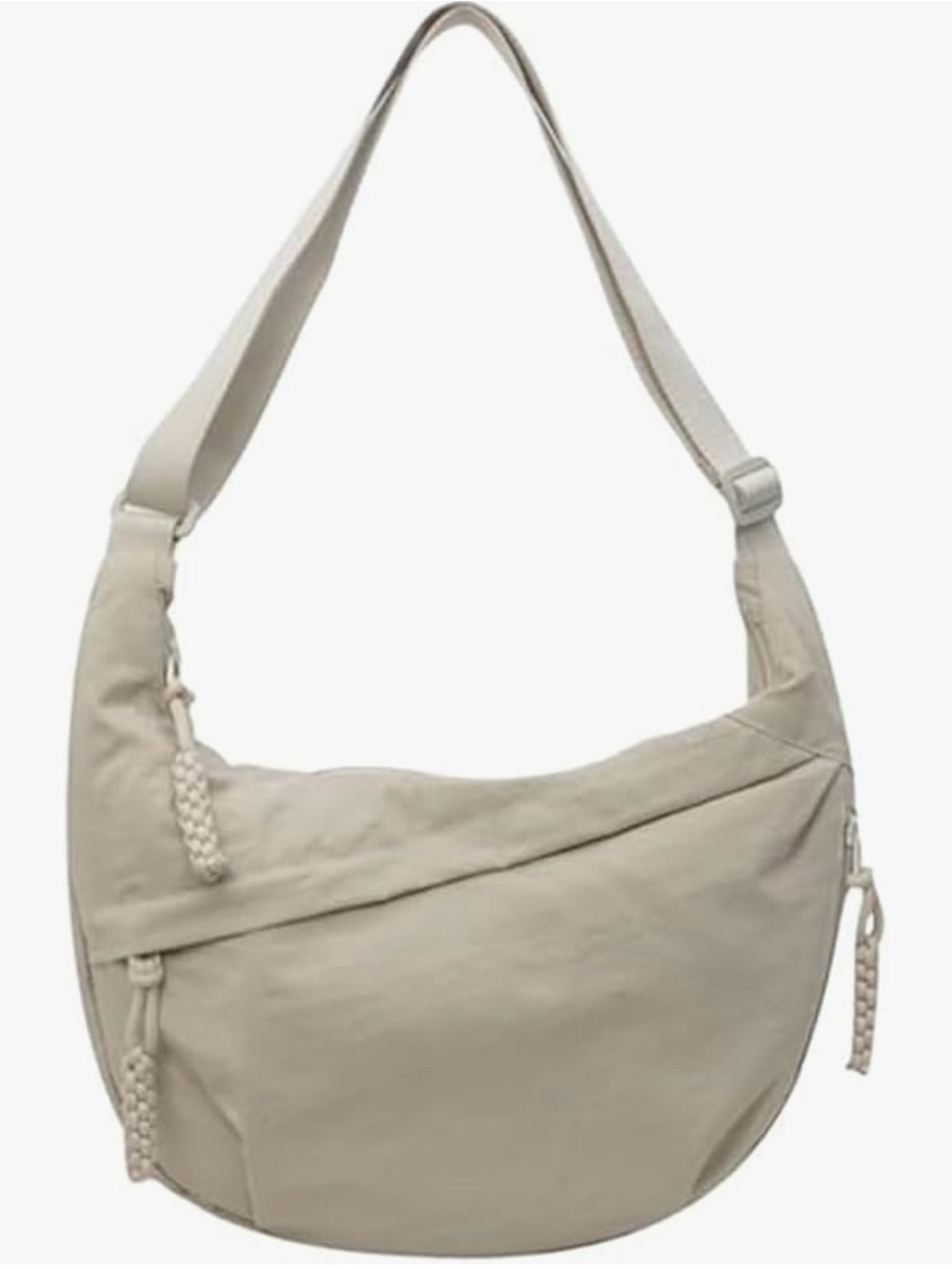 NEW Neutral Cream Sling Crossbody Hobo Bag
